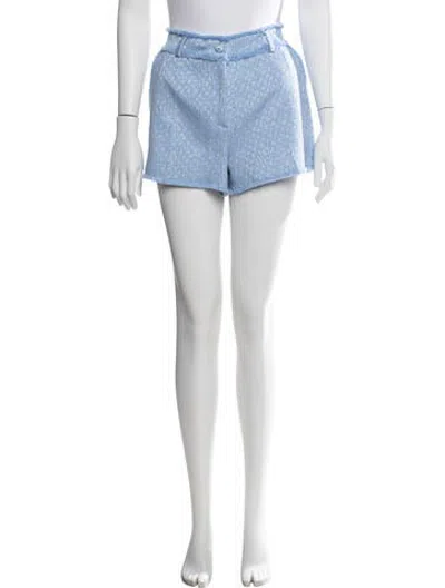 Pre-owned Dolce & Gabbana Virgin Wool Mini Shorts In Blue