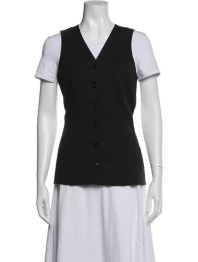 Pre-owned Dolce & Gabbana Virgin Wool Vest In Black