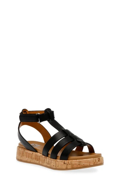 Dolce Vita Dv By  Kids' Ankle Strap Cork Sandal In Black