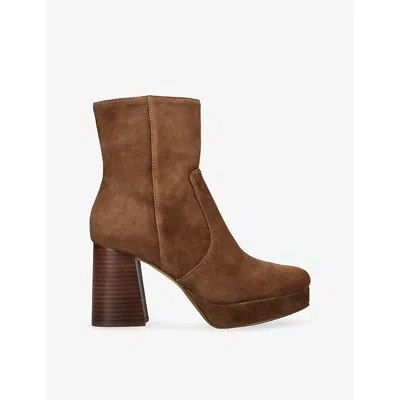 Dolce Vita Womens Valary Suede Heeled Ankle Boots Brown Eur 41 / 8 Uk