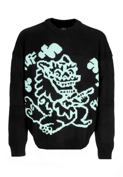 Dolly Noire Men's Sweater Puff Dragon Sweater Black