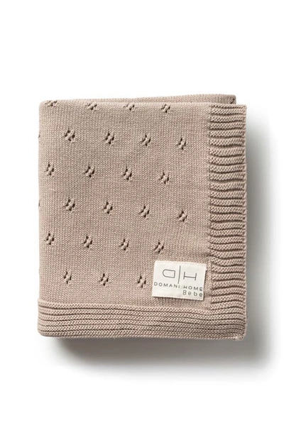 Domani Home Flower Pointelle Baby Blanket In Neutral