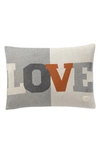 Domani Home Love Accent Pillow In Gray
