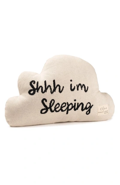 Domani Home Shhh I'm Sleeping Accent Pillow In Black