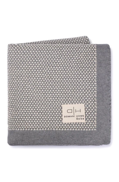 Domani Home Stipple Baby Blanket In Gray