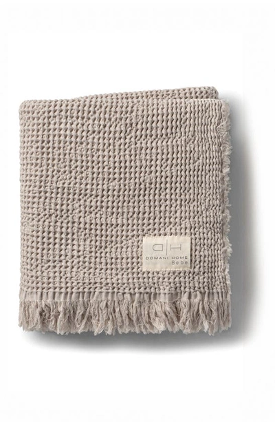 Domani Home Waffle Muslin Baby Blanket In Stone