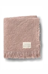 Domani Home Waffle Muslin Baby Blanket In Blush