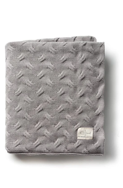 Domani Home Wave Knit Throw Blanket In Gray