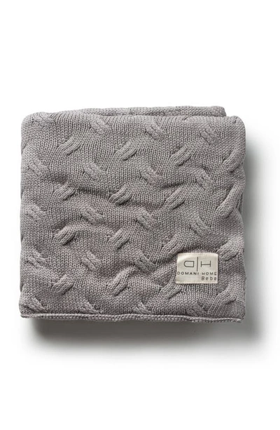 Domani Home Waves Knit Baby Blanket In Gray