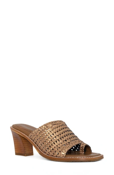 Donald Pliner Block Heel Sandal In Bronze