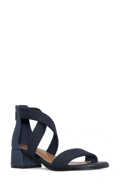 Donald Pliner Snake Embossed Sandal In Blue