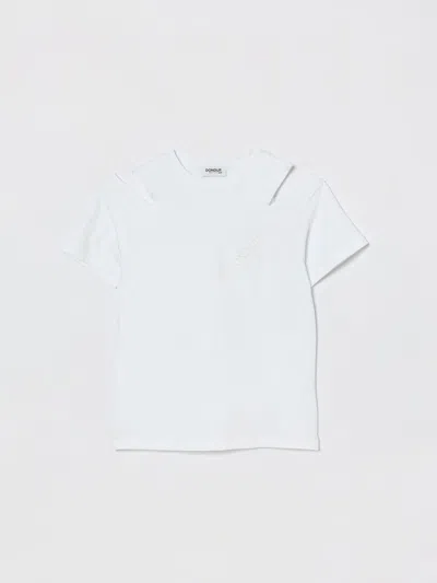 Dondup Kids Basic Cotton T-shirt In White