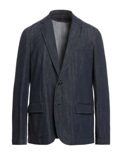 Dondup Man Blazer Blue Size 40 Cotton