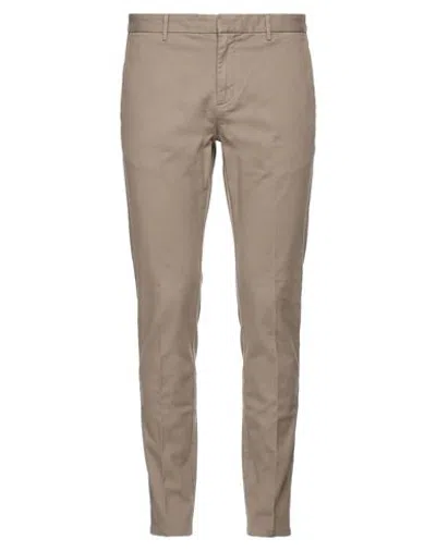Dondup Man Pants Khaki Size 33 Modal, Cotton, Elastane In Brown