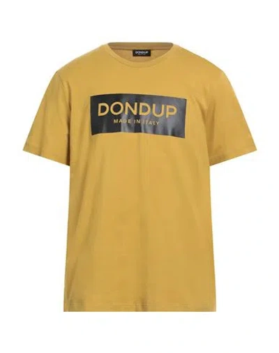 Dondup Man T-shirt Mustard Size L Cotton In Yellow