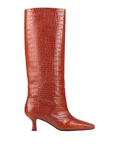 Dondup Woman Boot Tan Size 10 Leather In Brown
