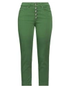 Dondup Woman Jeans Green Size 24 Cotton, Elastomultiester, Elastane
