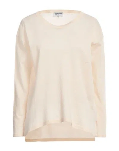 Dondup Woman Sweater Cream Size 4 Viscose, Polyester, Elastane In White