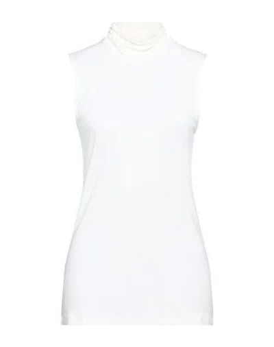 Dondup Woman Top Ivory Size Xl Modal, Cashmere, Elastane In White
