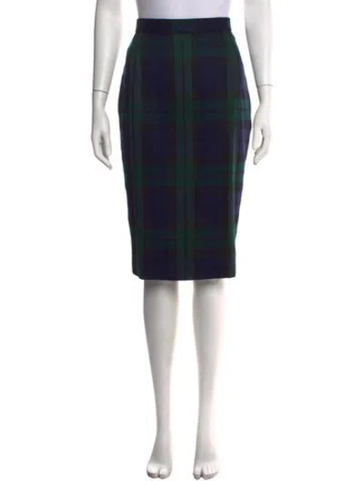 Pre-owned Donna Karan Cashmere Knee-length Skirt In Blue