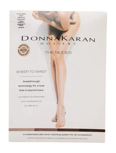 Pre-owned Donna Karan Nylon Tights W/tags In Brown