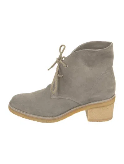 Pre-owned Donna Karan Suede Boots In Neutrals