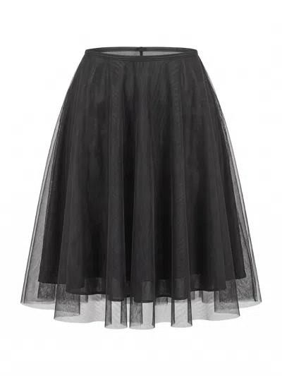 Donna Karan Tulle Skirt In Black