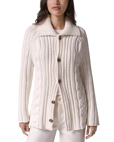 Donna Karan Weekend Chunky Cable Knit Cardigan In Multi