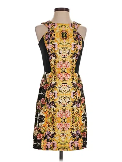 Pre-owned Donna Morgan Cocktail Dress In Yellow