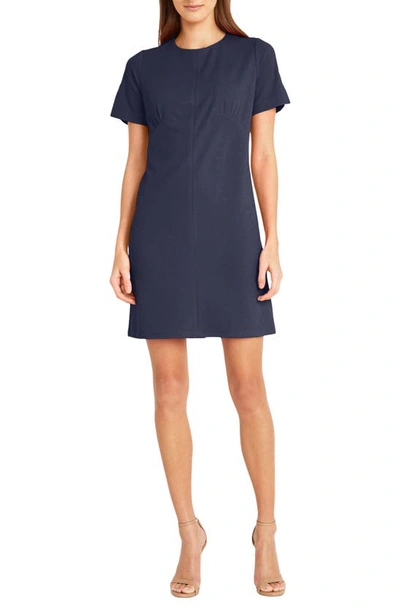 Donna Morgan For Maggy Seamed Shift Dress In Navy Blazer
