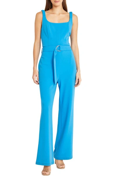 Donna Morgan For Maggy Square Neck Jumpsuit In Brilliant Blue
