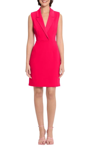 Donna Morgan Tuxedo Sleeveless Sheath Dress In Rosebud