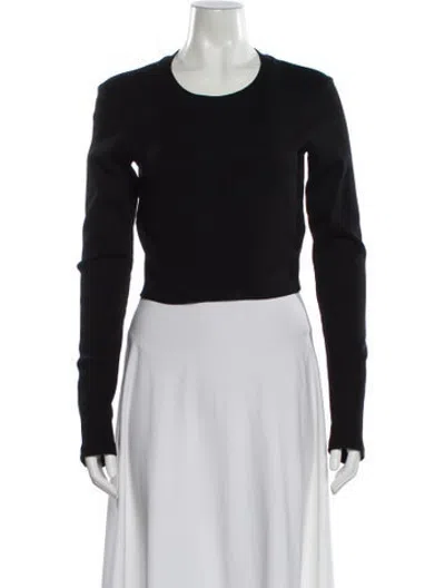 Pre-owned Donni Scoop Neck Sweater In Black