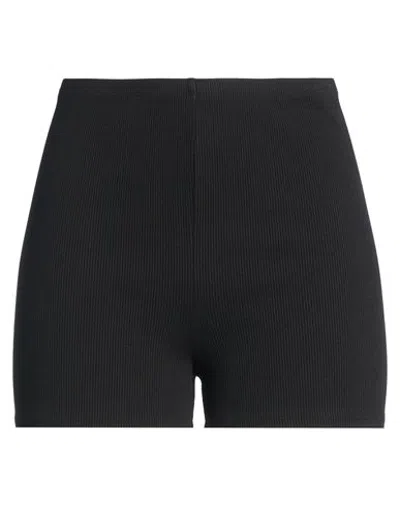 Donni . Woman Shorts & Bermuda Shorts Black Size L Cotton, Modal, Elastane