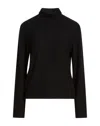 Donni . Woman Turtleneck Black Size M Rayon, Polyester, Elastane