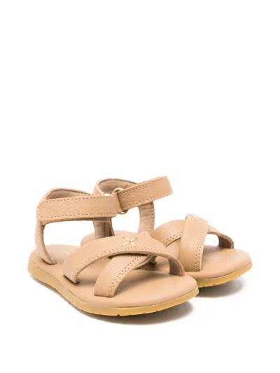 Donsje Babies' Cross Strap Sandals In Brown