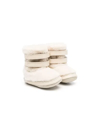 Donsje Babies' Faux-fur Touch-strap Boots In White