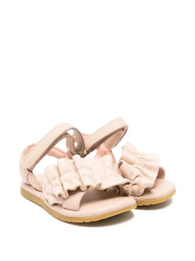 Donsje Babies' Ruffled Leather Sandals In Pink