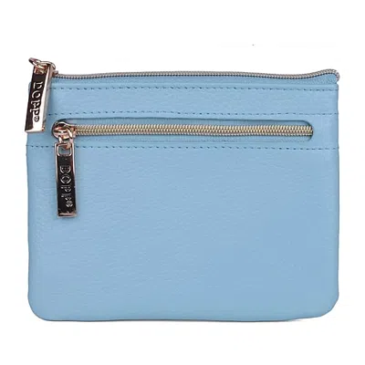 Dopp Large Id Coin Card Case Womens Rfid Blocking Wallet In Blue