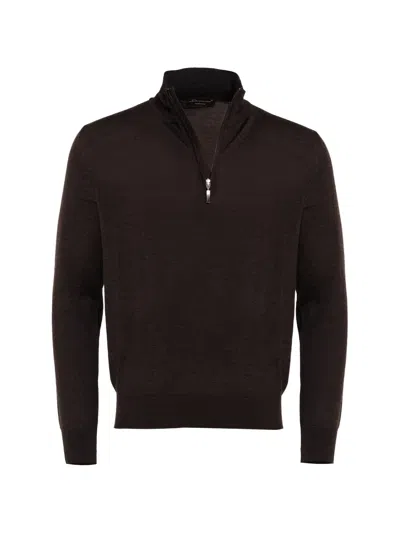 Doriani Half-zip Sweater In Black
