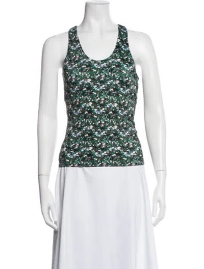 Pre-owned Dos Gardenias Camouflage Print Top W/ Tags In Green
