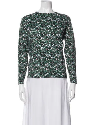 Pre-owned Dos Gardenias Floral Print Top W/ Tags In Green