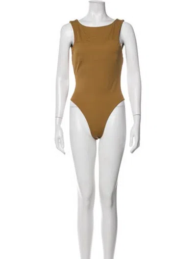 Pre-owned Dos Gardenias One-piece W/ Tags In Brown