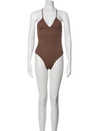 Pre-owned Dos Gardenias One-piece W/ Tags In Brown