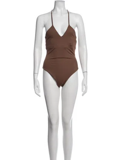 Pre-owned Dos Gardenias One-piece W/ Tags In Brown