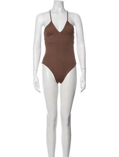 Pre-owned Dos Gardenias One-piece W/ Tags In Brown