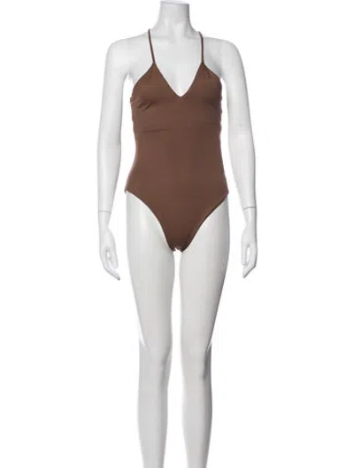 Pre-owned Dos Gardenias One-piece W/ Tags In Brown