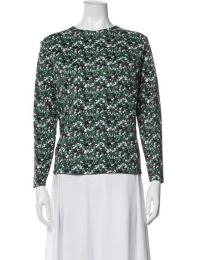 Pre-owned Dos Gardenias Patterned Top W/ Tags In Green