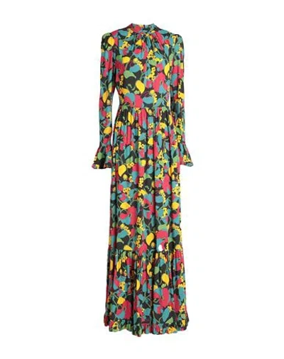 Double J Woman Maxi Dress Black Size S Viscose, Elastane