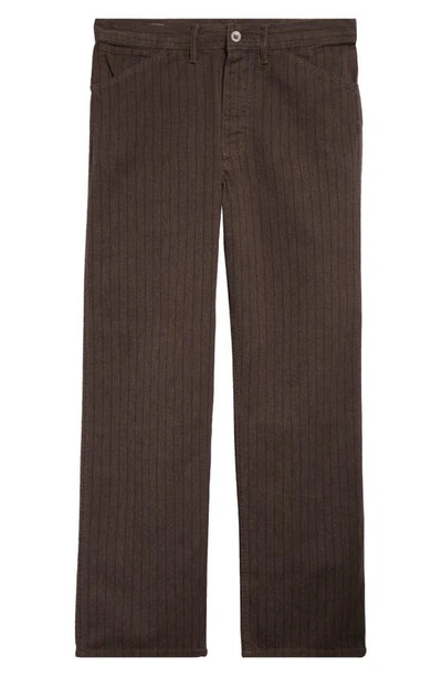 Double Rl Stripe Jaspé Twill Field Pants In Brown/ Black